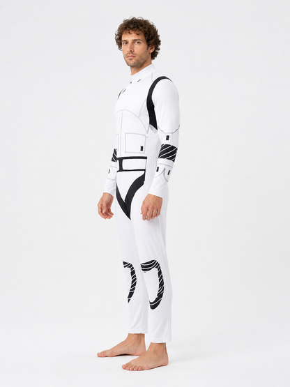 Stormtrooper Jumpsuit with Mask for Cosplay side view