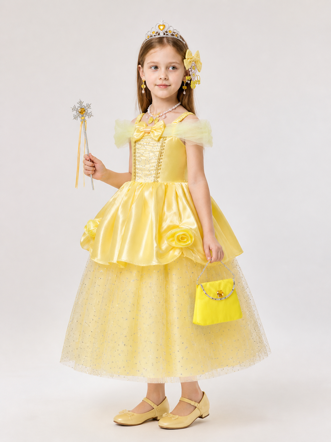Yellow Princess Halloween Costume side view