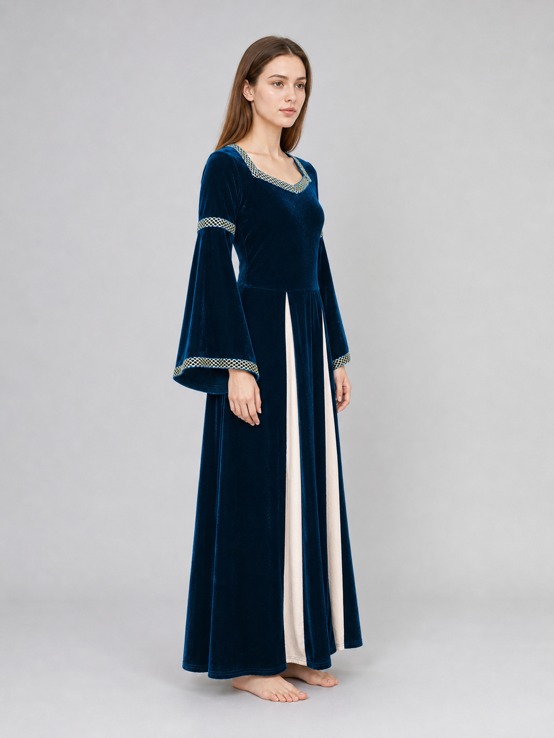 Medieval-style costume dress with headband