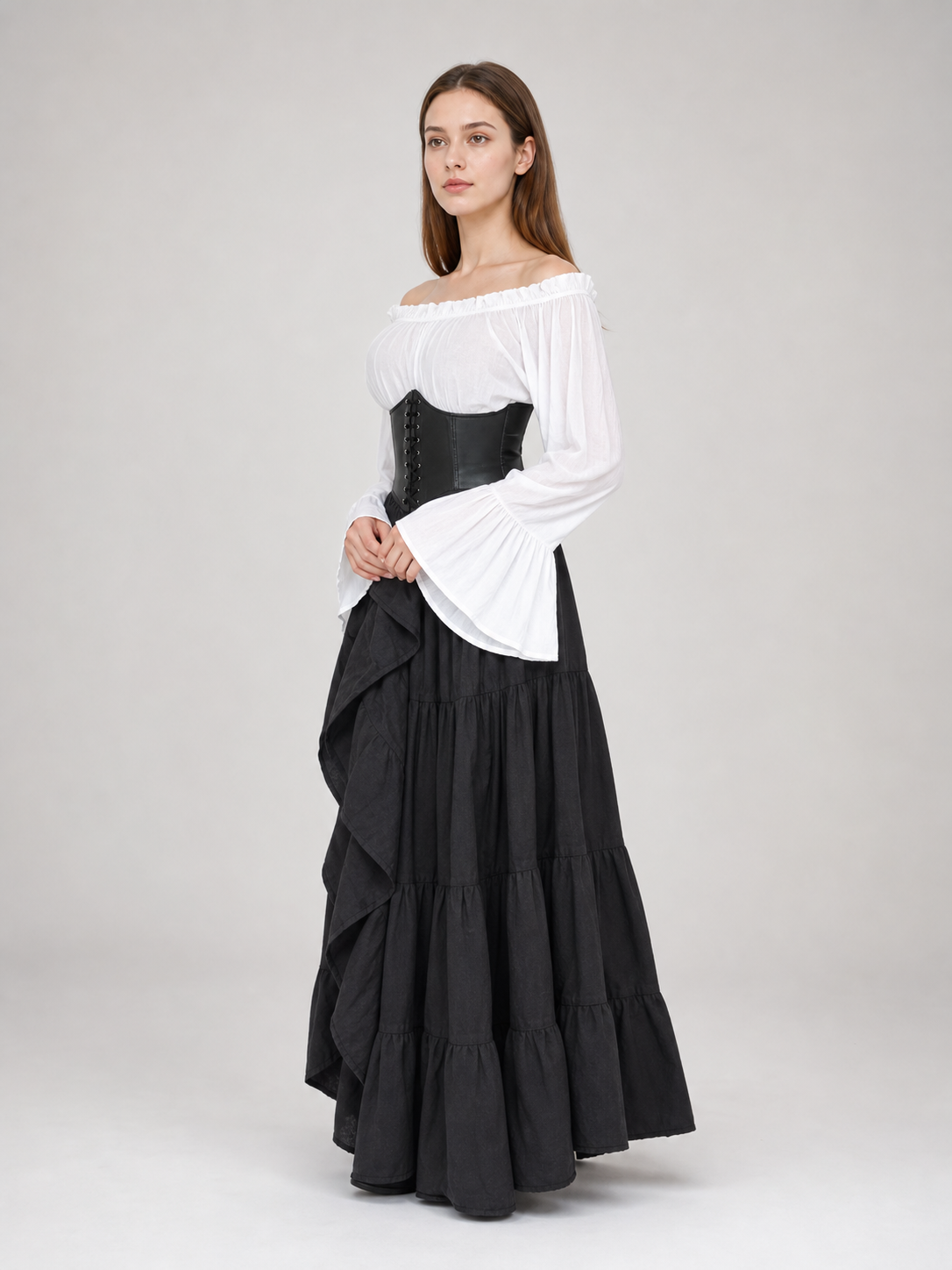 Three-Piece Gothic Costume with Corset