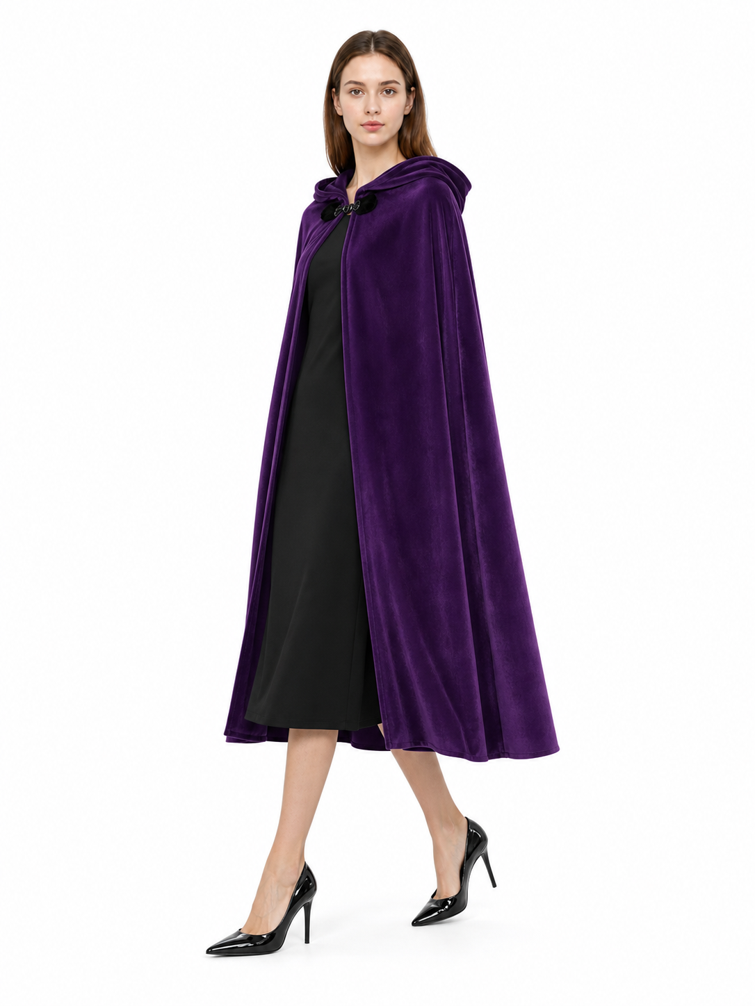 Purple Costume Cloak with Hood