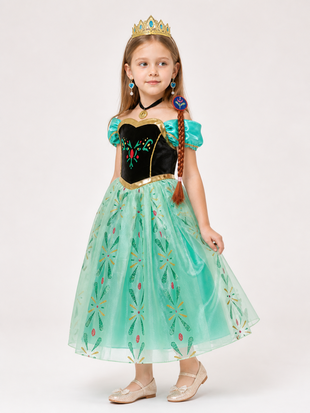 Princess Costume with Accessories for Halloween side view