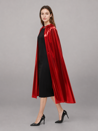 Red Carnival Cape with Gold Crown