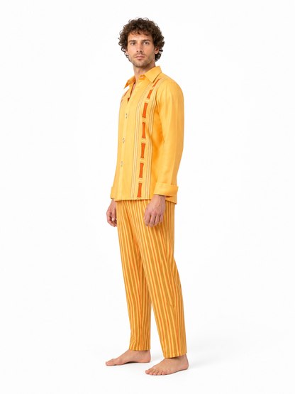Camilo Bruno Yellow Striped Cosplay Costume side view