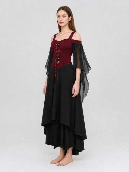 Gothic Lace-Up Strappy Dress