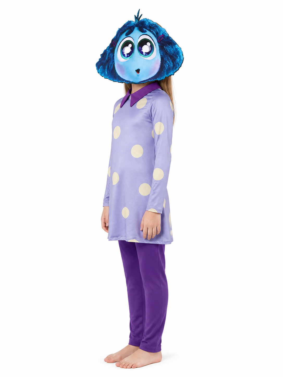 Joy Costume, Light Purple with Dots, from Inside Out 2 side view