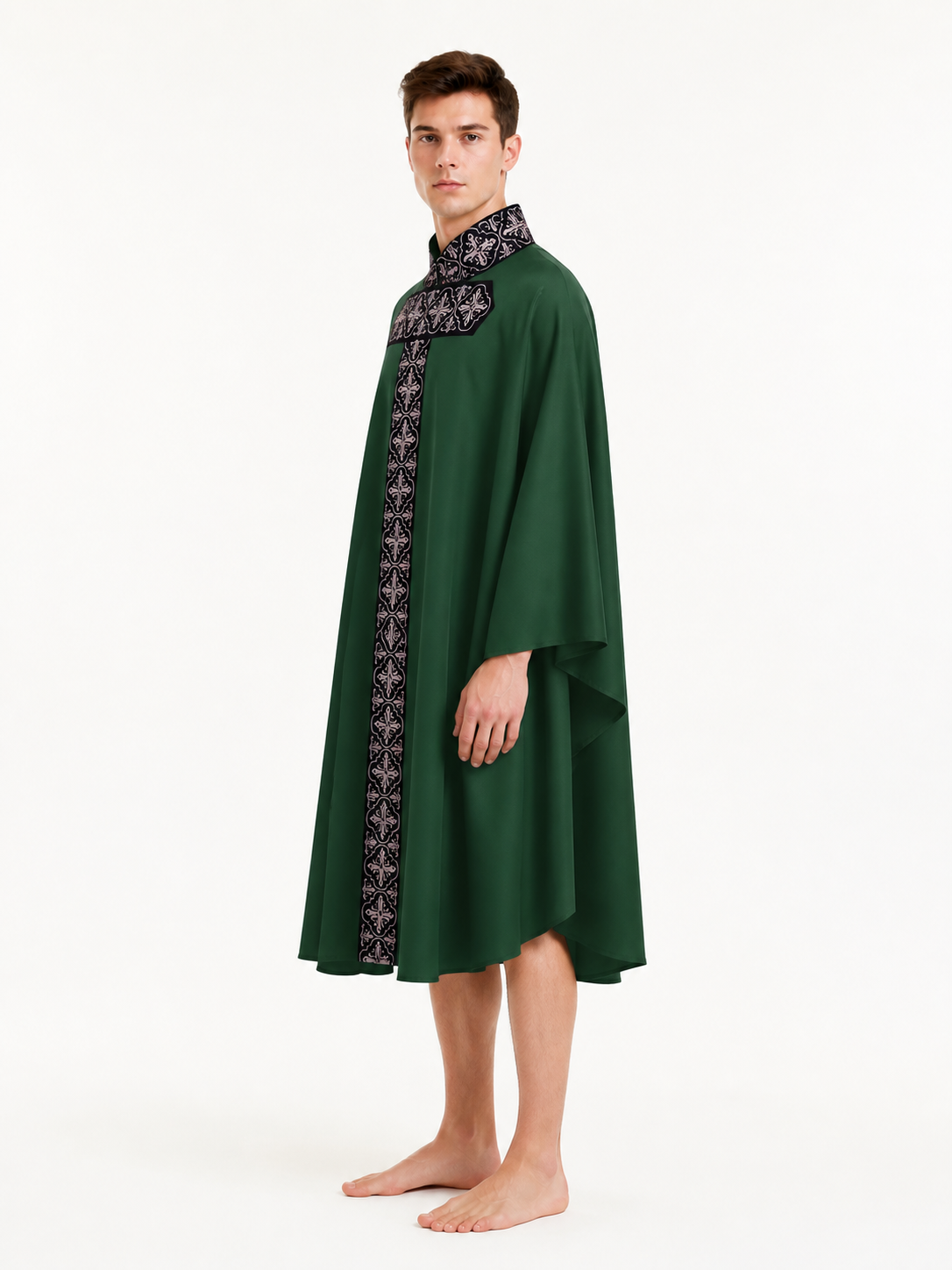 Cloak with a Geometric Pattern for Cosplay side view