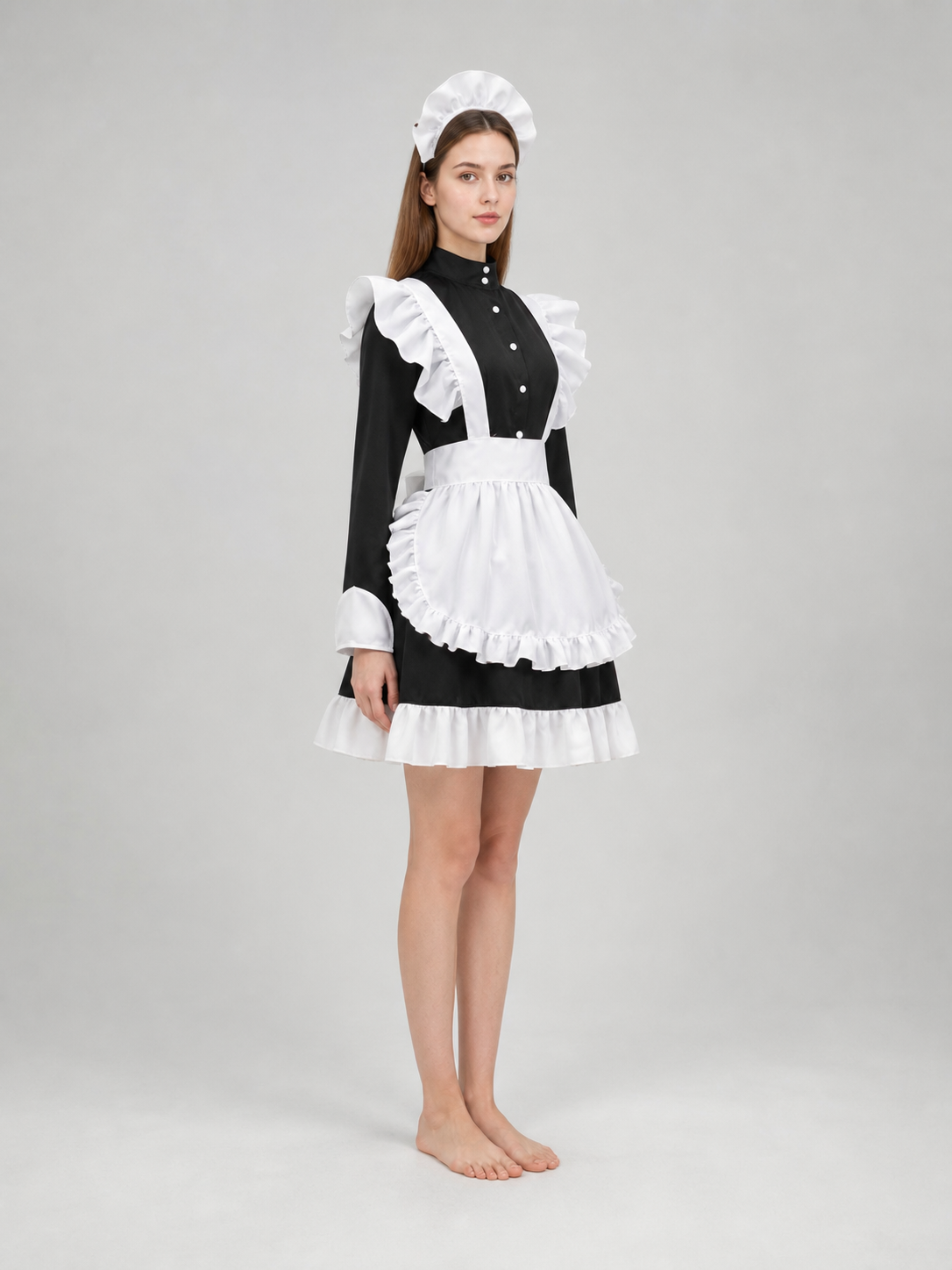 Costume Dress with White Apron and Headpiece