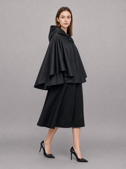 Black Hooded Costume Cloak for Cosplay