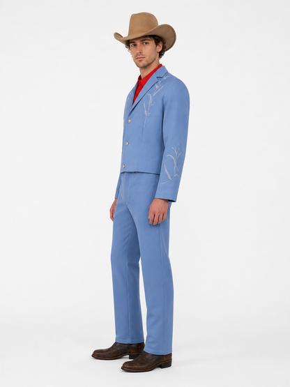 Freddie Costume with Embroidery and Cowboy Hat side view