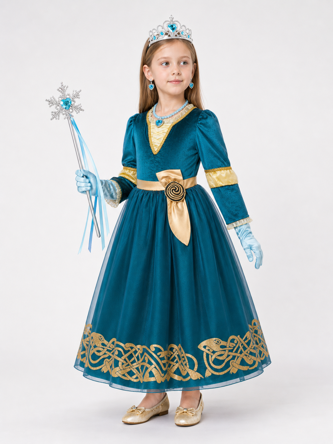 Princess Costume with Halloween Accessories side view