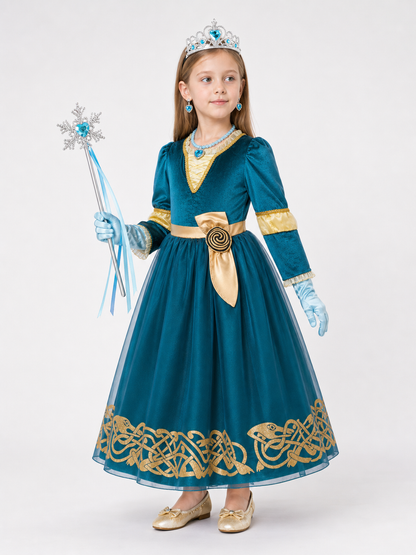 Princess Costume with Halloween Accessories side view