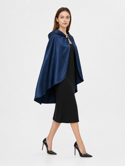 Blue Carnival Hooded Cape for Stage