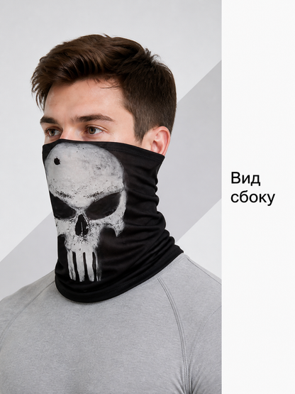 Black and White Carnival Mask for Halloween and Cosplay side view