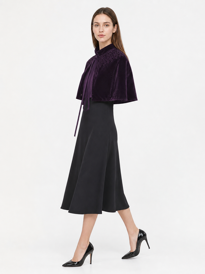 Purple Carnival Cape with Collar