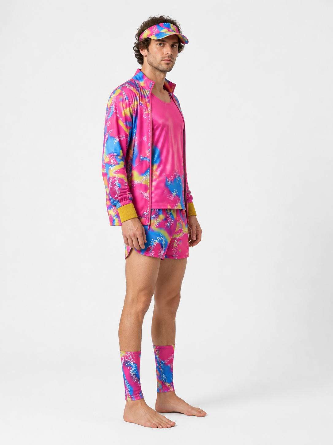 Cosplay Costume with Jacket, Shorts, and Hat side view