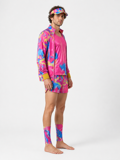 Cosplay Costume with Jacket, Shorts, and Hat side view