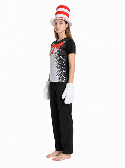 The Cat in the Hat Cosplay Costume Set side view