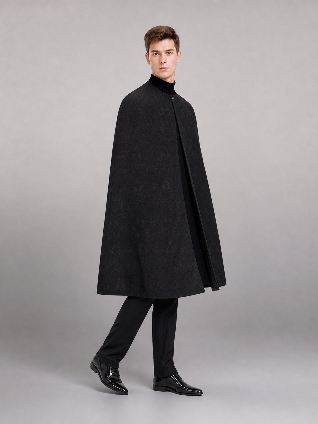 Full-Length Black Pants with Belt Loops