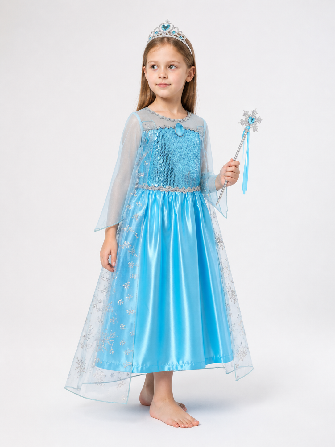 Snow Queen Costume for Halloween and Cosplay side view