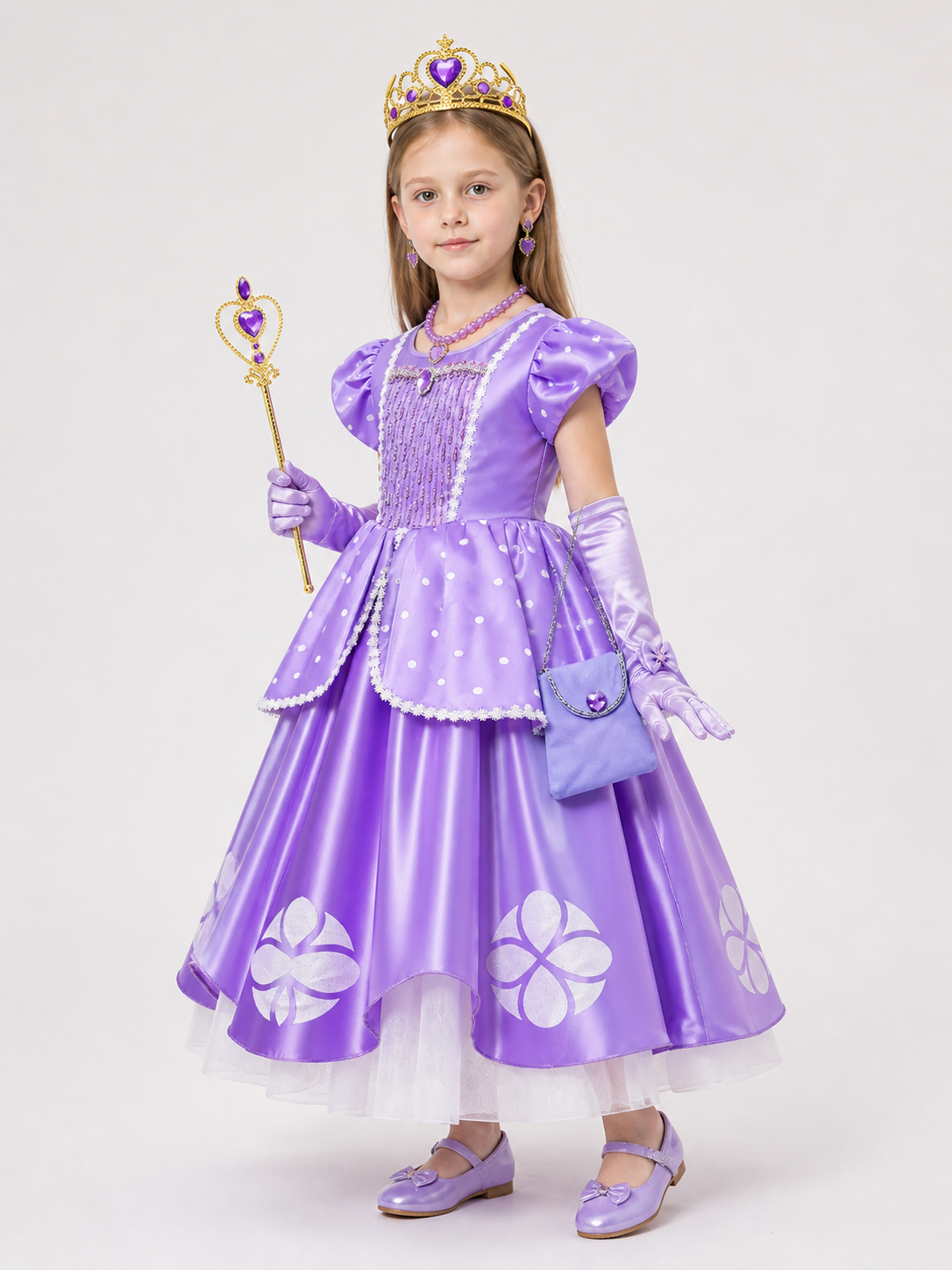 Purple Princess Costume for Halloween side view