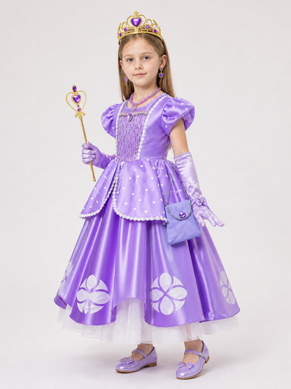 Purple Princess Costume for Halloween side view