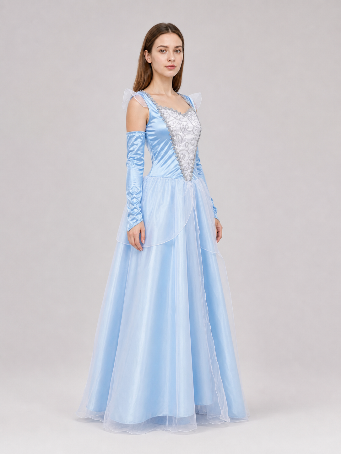 Blue princess-style costume dress for cosplay