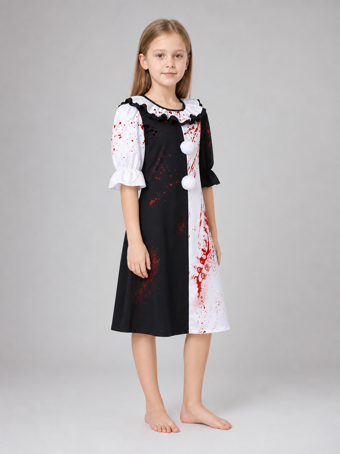 Clown Costume with Blood Splashes for Cosplay