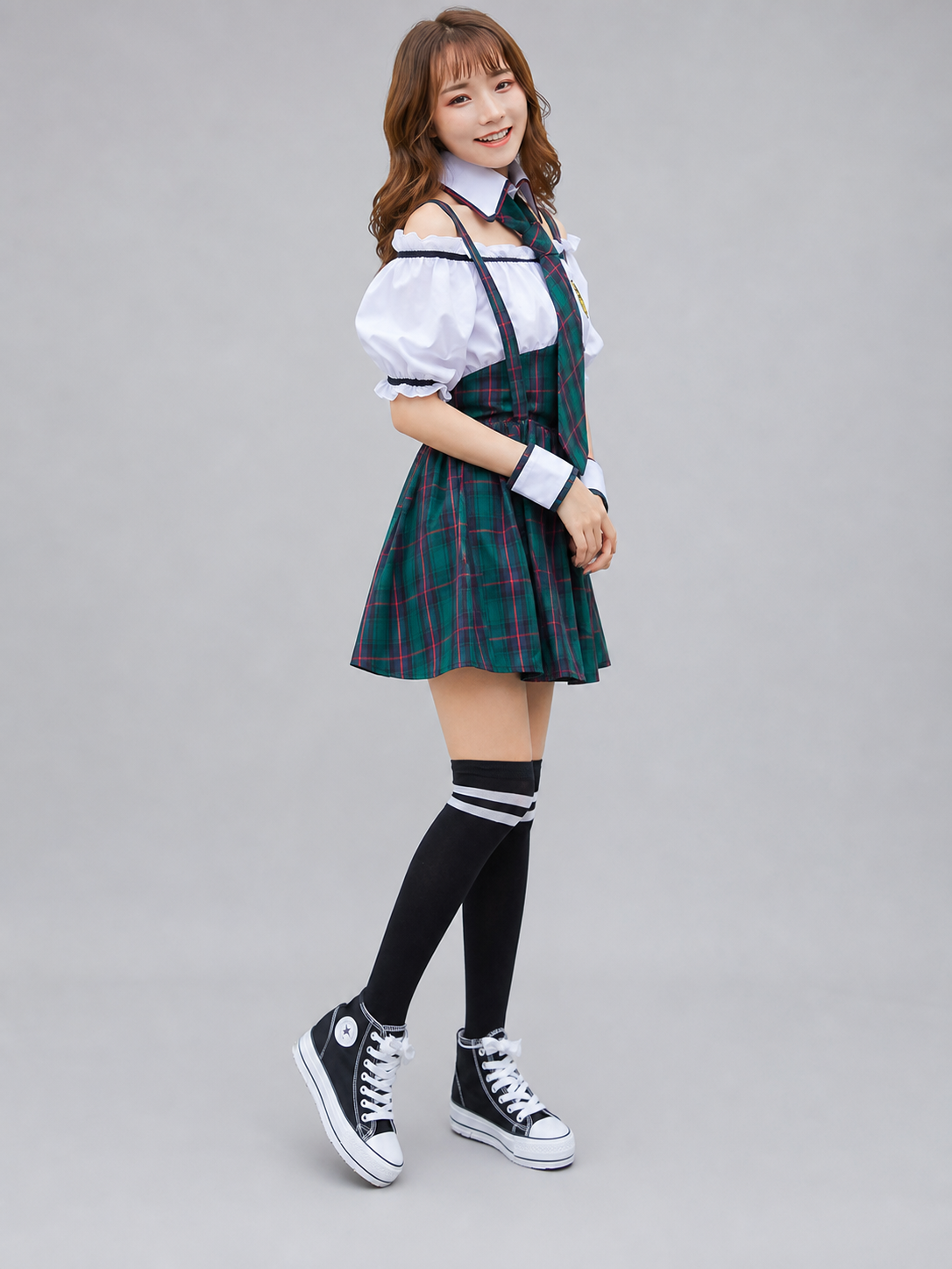 Academic-Style Stage Costume with Tie side view