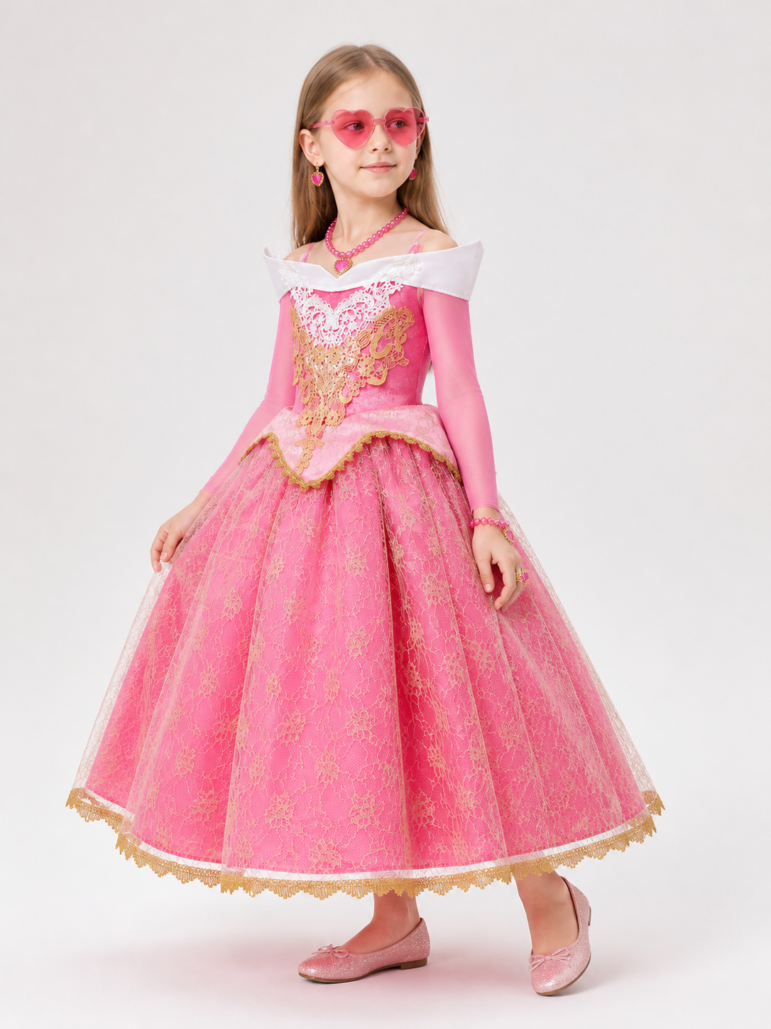 Pink Princess Halloween Costume side view