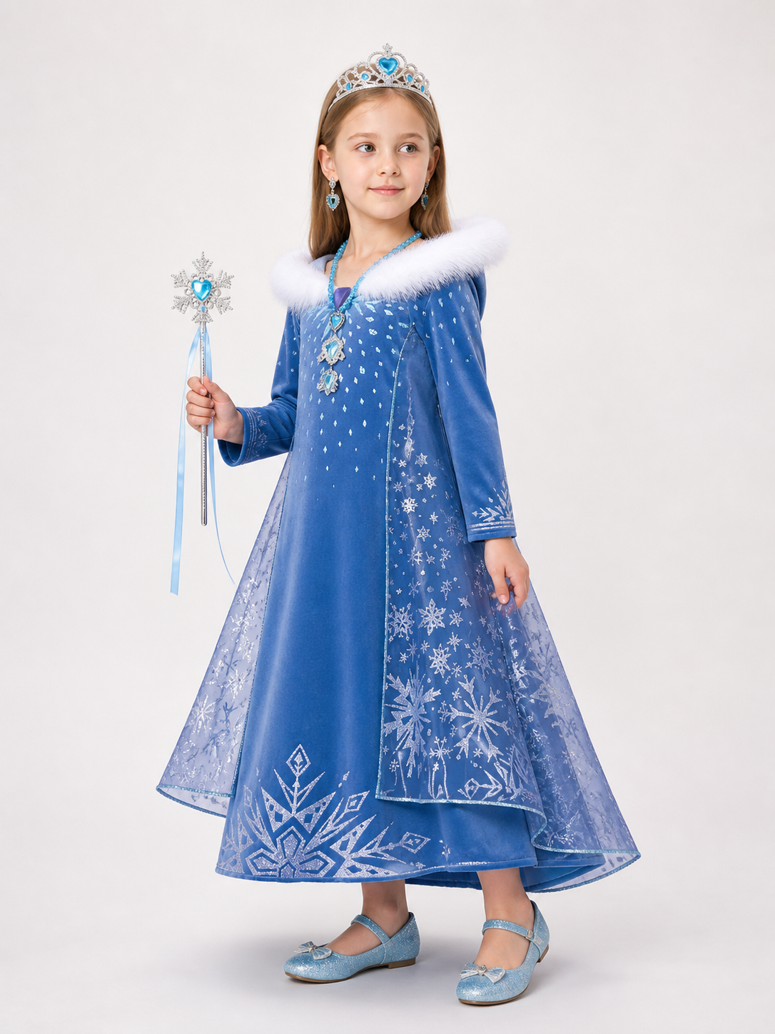 Snow Queen Costume for Halloween and Cosplay side view