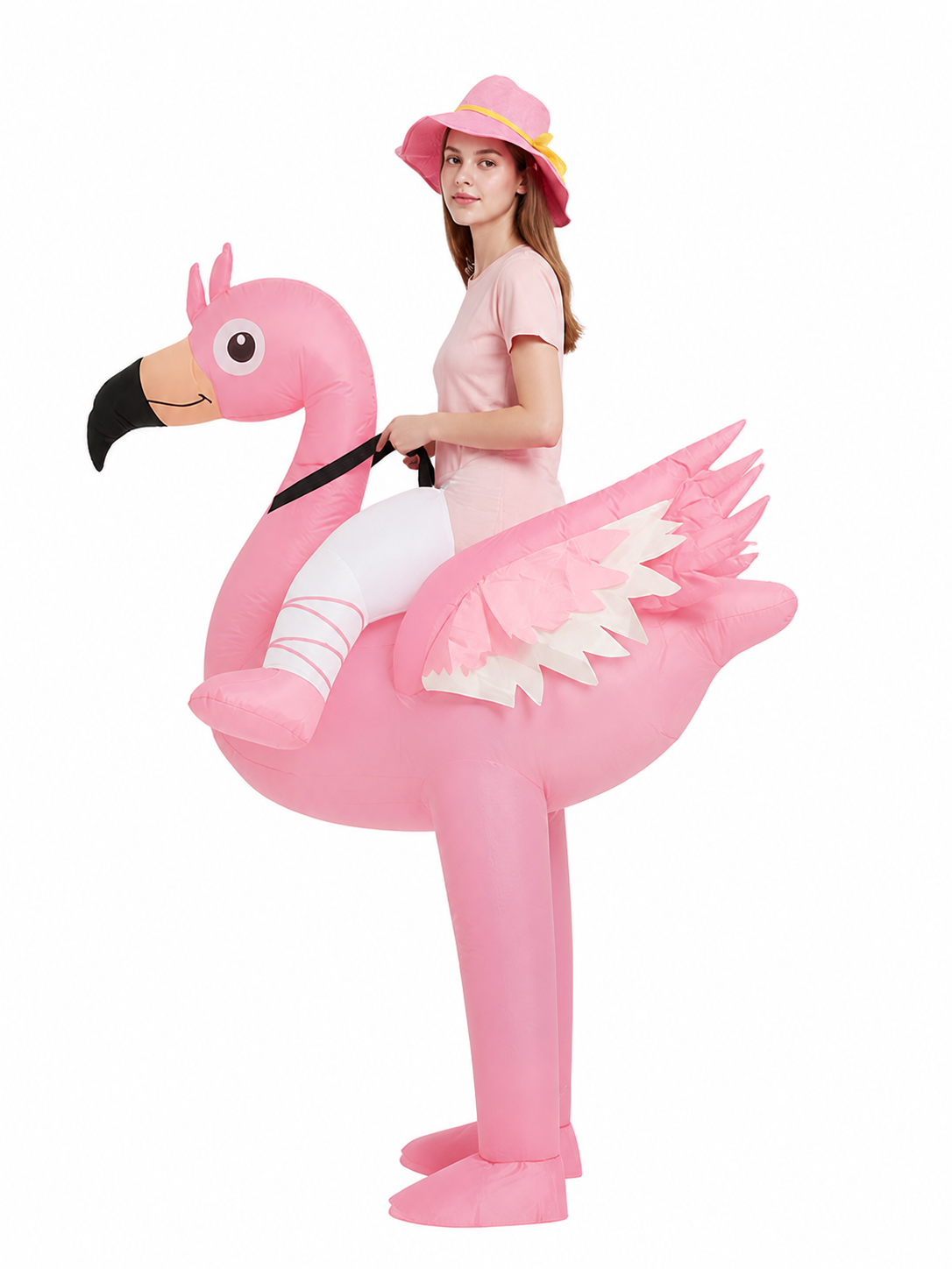 Inflatable Flamingo Costume with Wings and Long Legs