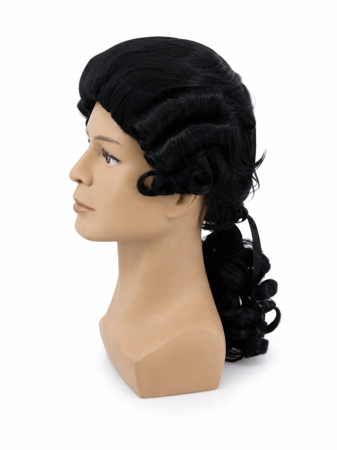 Black Colonial-Style Carnival Wig