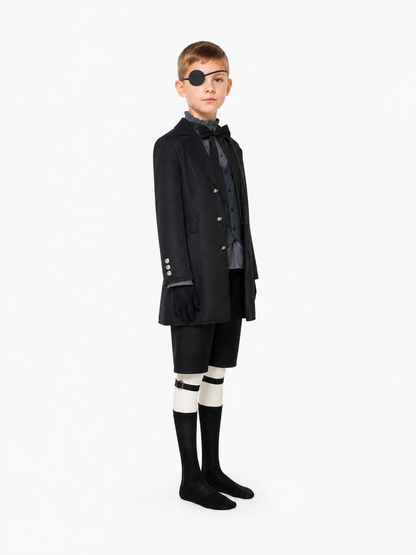 Black Butler Cosplay Costume with Vest side view