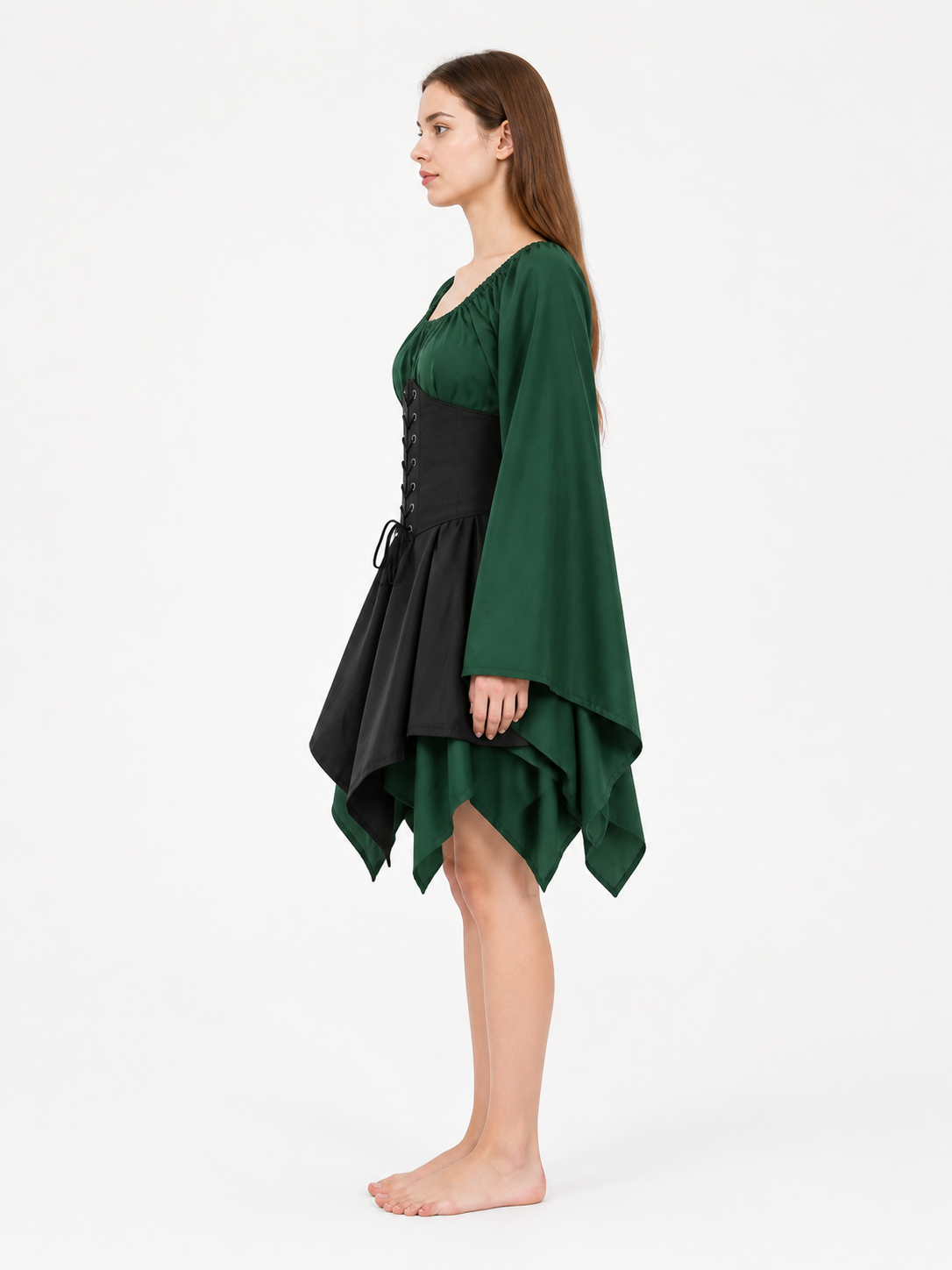 Medieval Halloween Carnival Dress with Corset