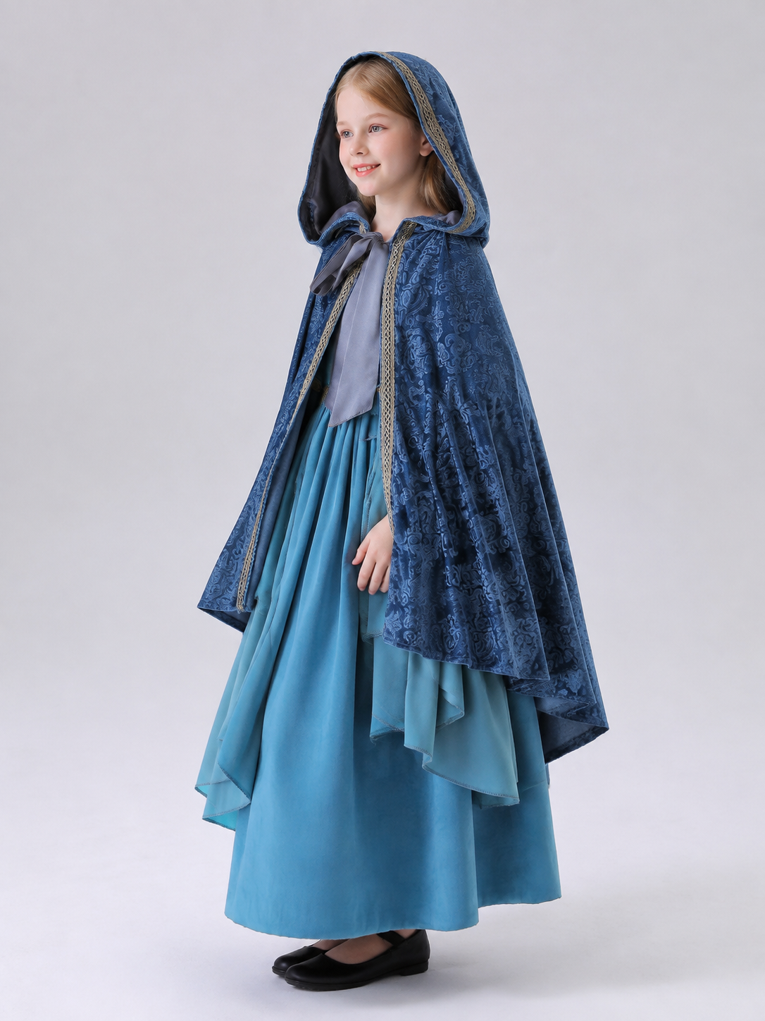 Medieval Hooded Dress for Cosplay and Masquerades side view