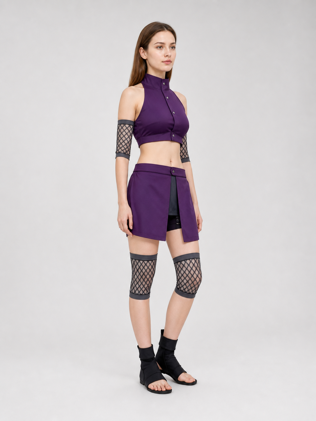 Yamanaka Ino Cosplay Costume: Top, Shorts, and Accessories