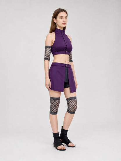 Yamanaka Ino Cosplay Costume: Top, Shorts, and Accessories