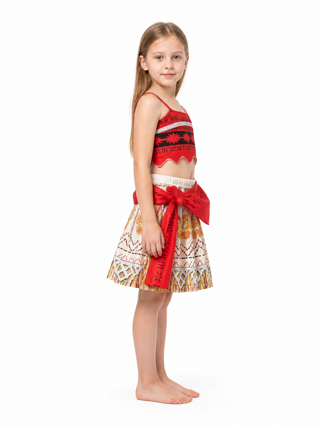 Children’s Carnival Costume with Geometric Pattern side view