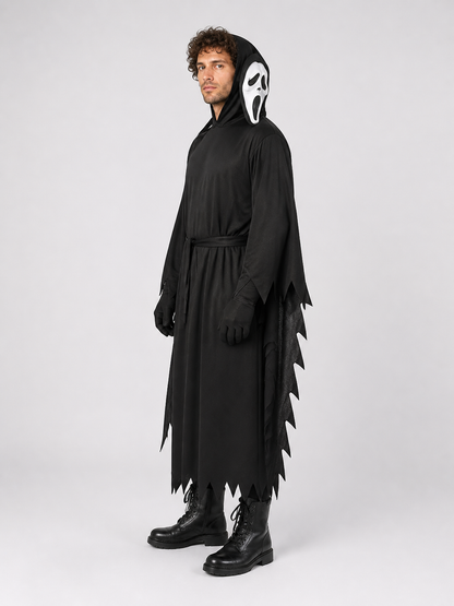 Hooded Cosplay Costume with Wide Sleeves side view