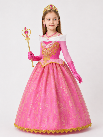 Pink Princess Costume for Halloween side view