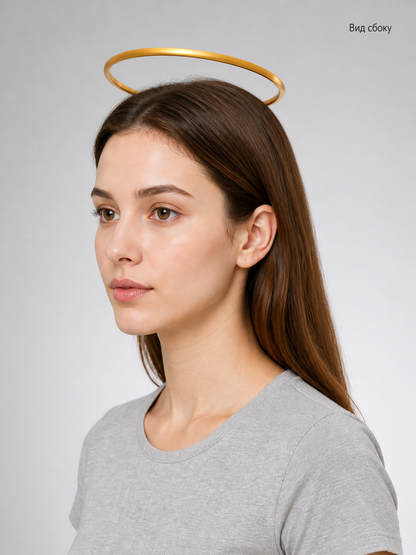 Orange-Gold Carnival Halo Headband for Halloween and Cosplay side view