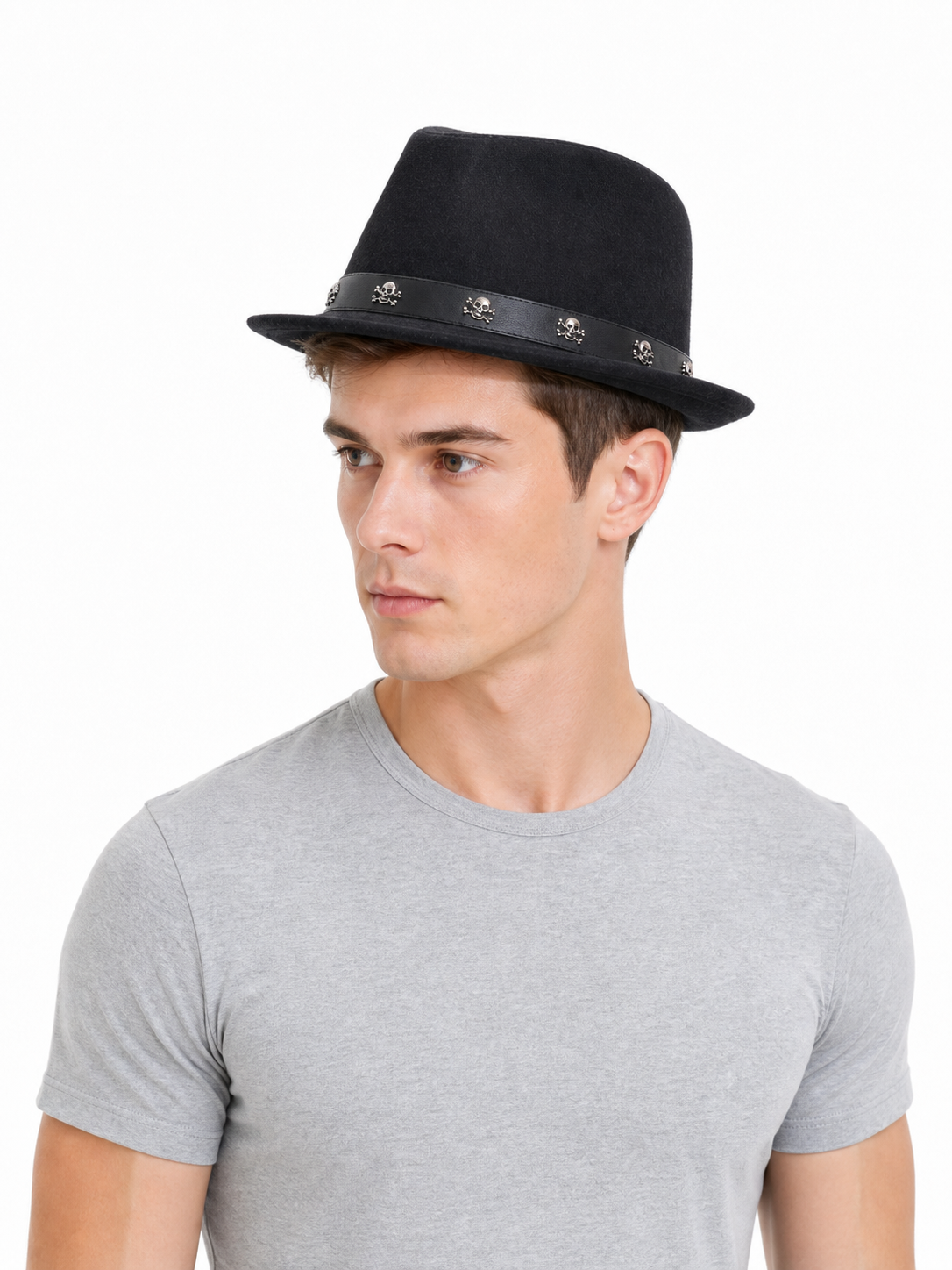 Carnival Hat with Skulls and Wide Brims