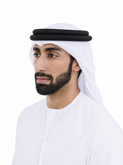 Festive White Arab Headdress with Agal