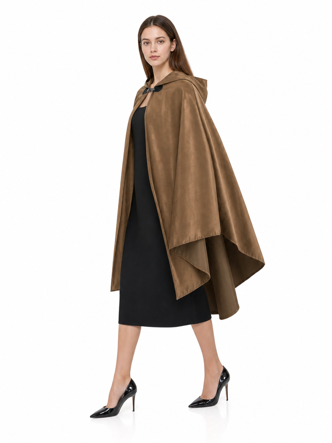 Brown Hooded Costume Cloak
