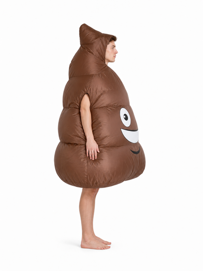 Inflatable Poop Costume with Face, One Size