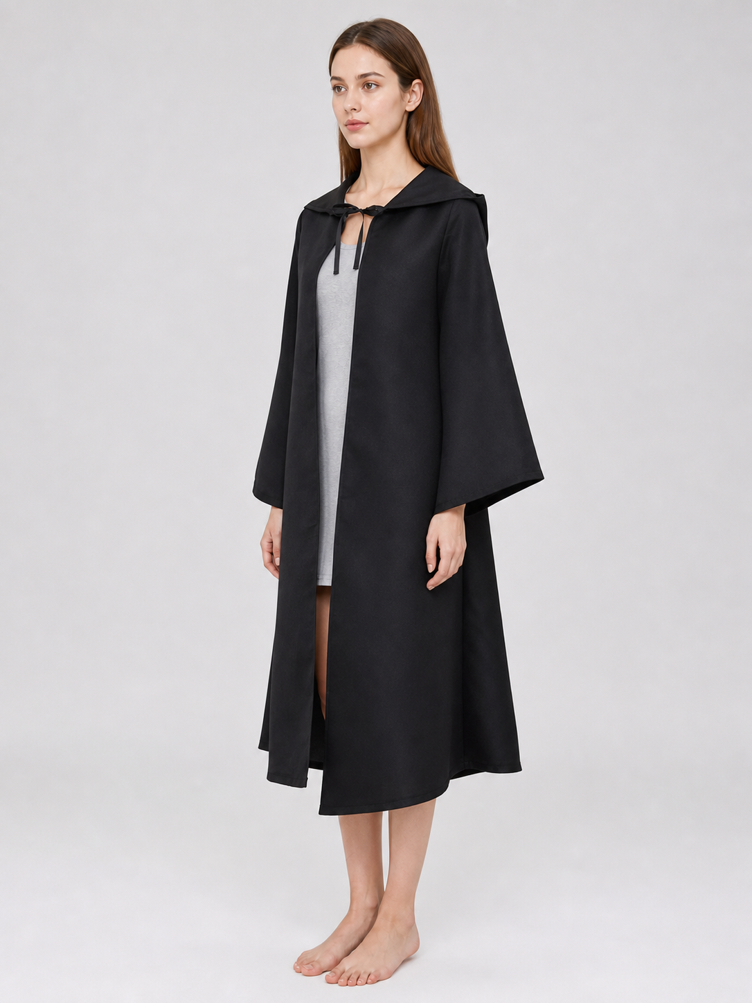 Black Costume Cloak with Hood for Cosplay