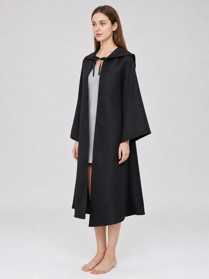 Black Costume Cloak with Hood for Cosplay