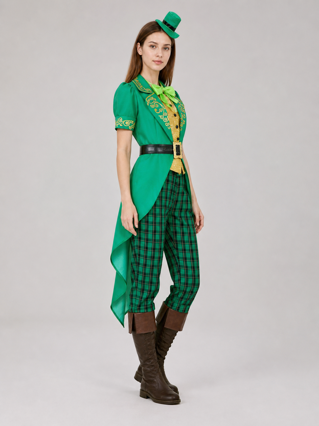 Leprechaun Costume with Top Hat and Bow Tie