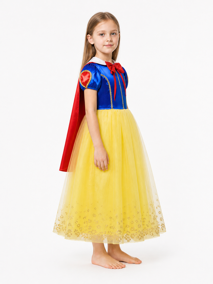 Princess Dress with Cape and Full Skirt side view